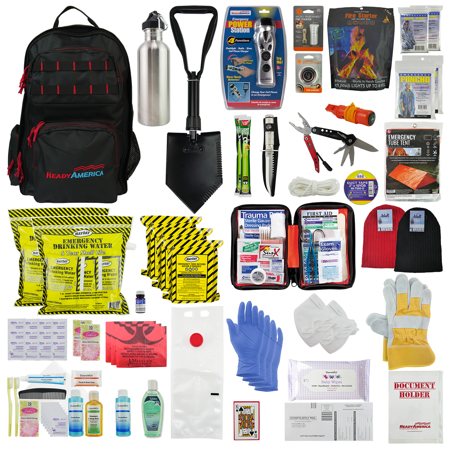 Elite Bags Light Emergency Bag, Emergency Kit, Red